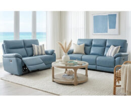 RS-777 Power Reclining Sofa – Teal
